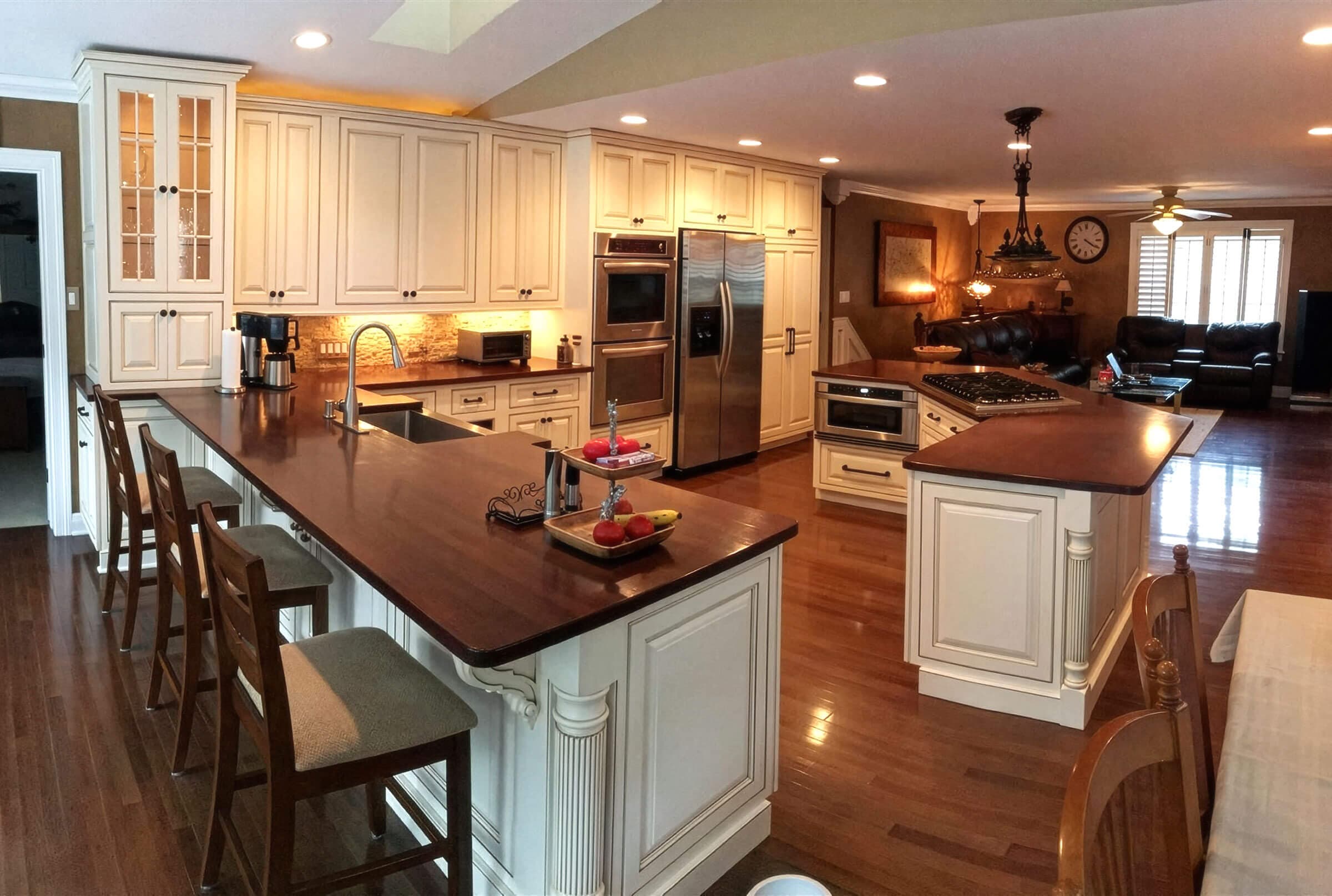 Custom kitchen cabinetry by Professional Wood Interiors.